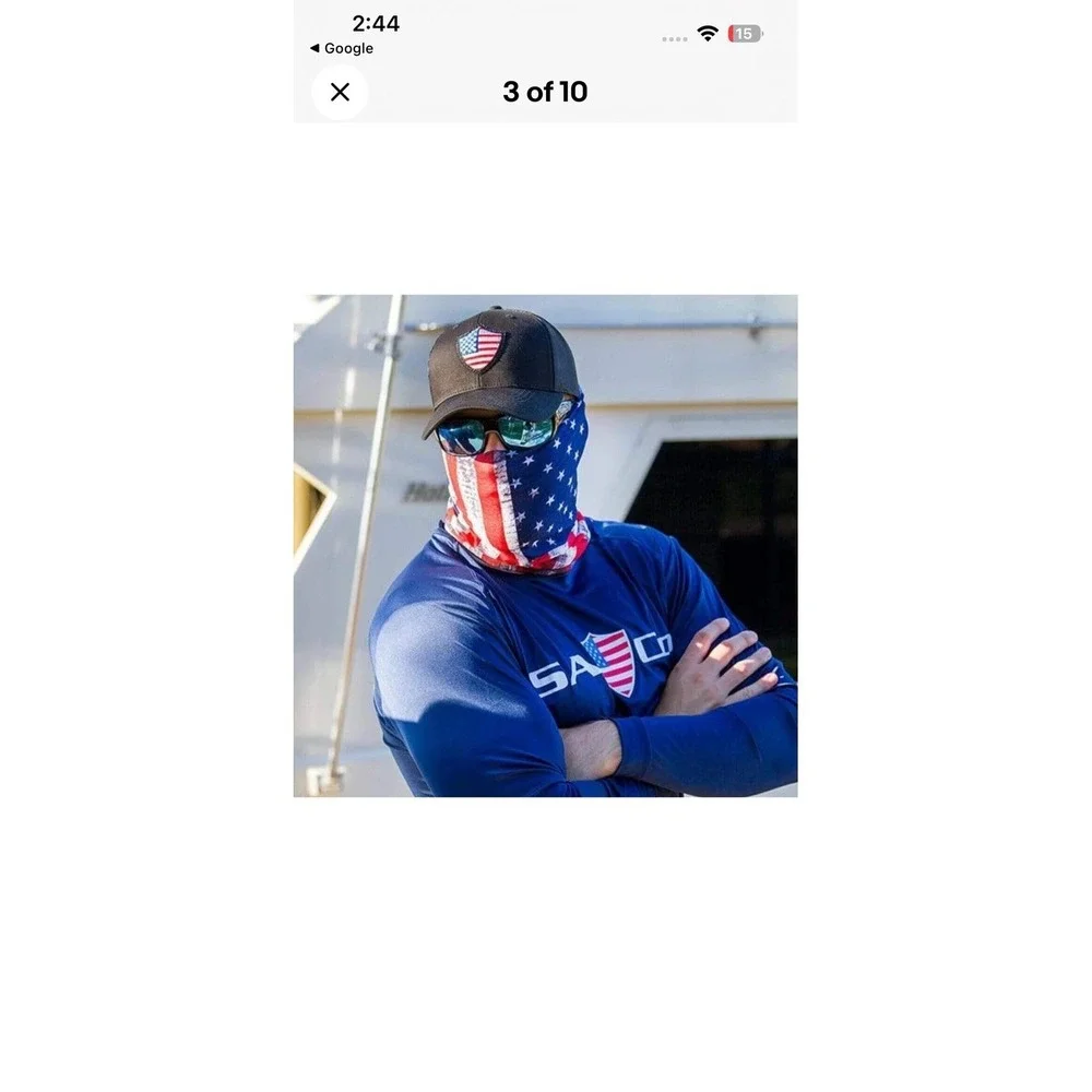 SA Co - America Flag - Face Neck Shield Mask Seamless Bandana Motorbike Tube